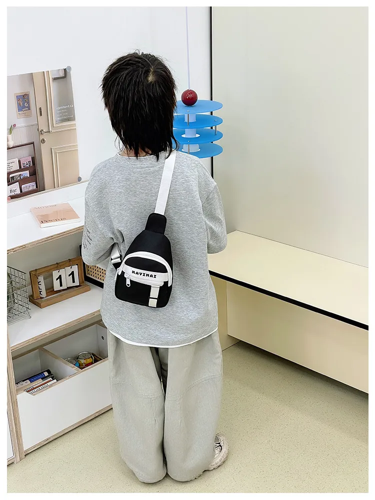 New Fashion Cool Letters Children's Chest Bag Travel Light Change Shoulder Bag Wholesale New Fashion Color Matching Children's Bag display picture 28