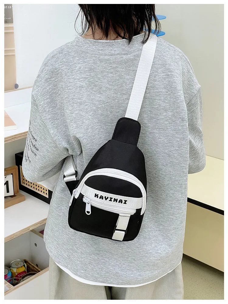 New Fashion Cool Letters Children's Chest Bag Travel Light Change Shoulder Bag Wholesale New Fashion Color Matching Children's Bag display picture 29
