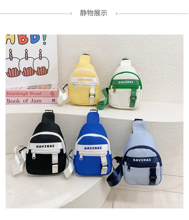 New Fashion Cool Letters Children's Chest Bag Travel Light Change Shoulder Bag Wholesale New Fashion Color Matching Children's Bag display picture 30