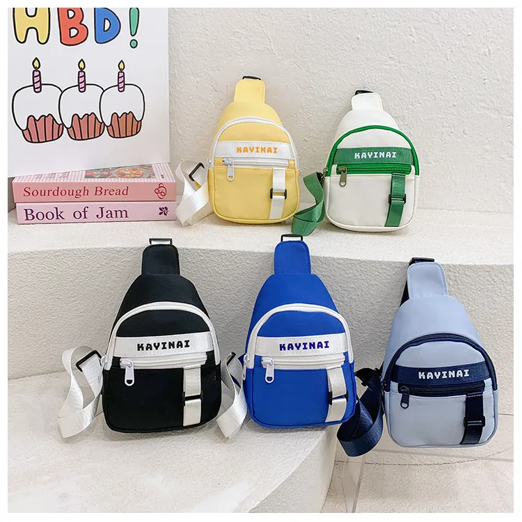 New Fashion Cool Letters Children's Chest Bag Travel Light Change Shoulder Bag Wholesale New Fashion Color Matching Children's Bag display picture 31