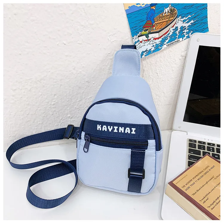 New Fashion Cool Letters Children's Chest Bag Travel Light Change Shoulder Bag Wholesale New Fashion Color Matching Children's Bag display picture 33