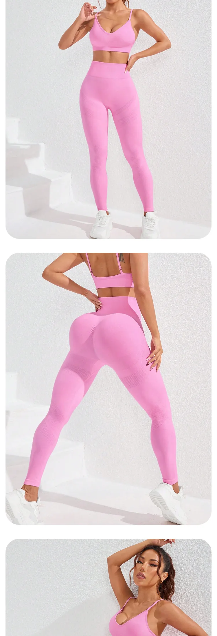 Elegant Lady Solid Color Nylon Spandex Strap Tracksuit Vest Leggings display picture 2