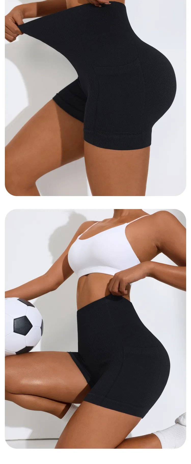 Elegant Lady Solid Color Nylon Spandex Active Bottoms Shorts display picture 4
