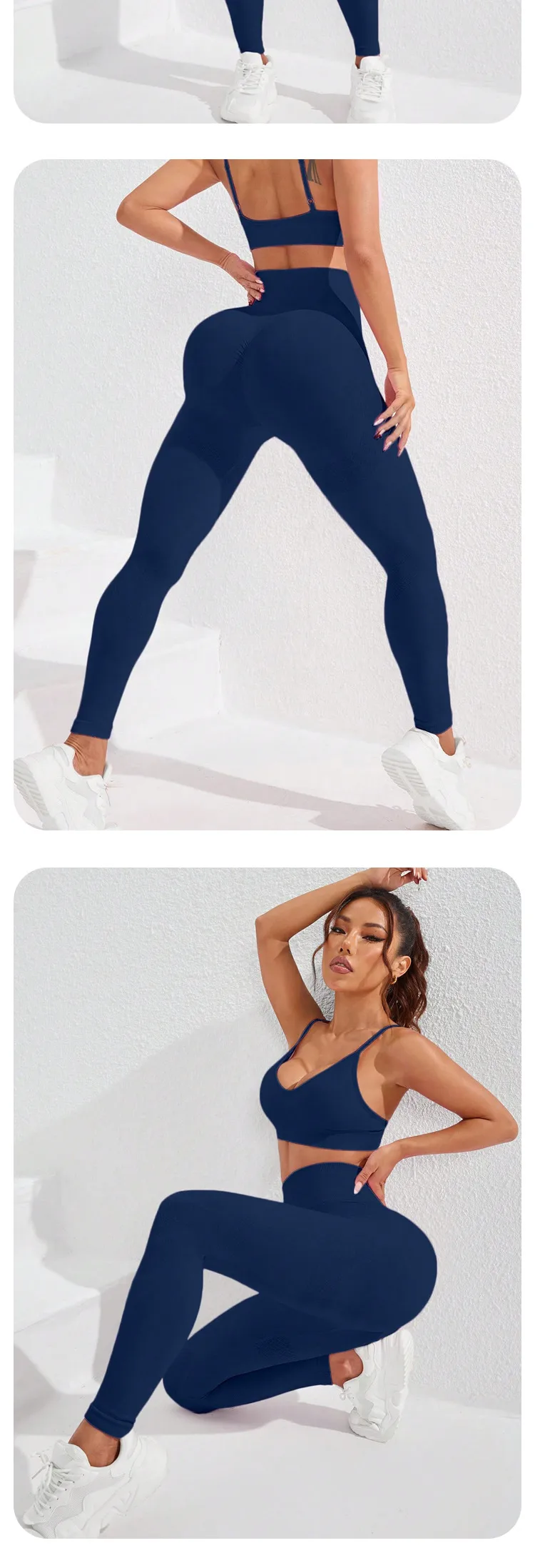 Elegant Lady Solid Color Nylon Spandex Strap Tracksuit Vest Leggings display picture 5