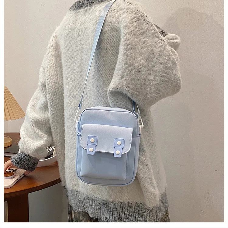 New Fashion Shoulder Bag Crossbody Women's Bag Cartoon Mobile Phone Backpack Casual Solid Color Small Square Bag Simple Travel Cloth Bag display picture 5