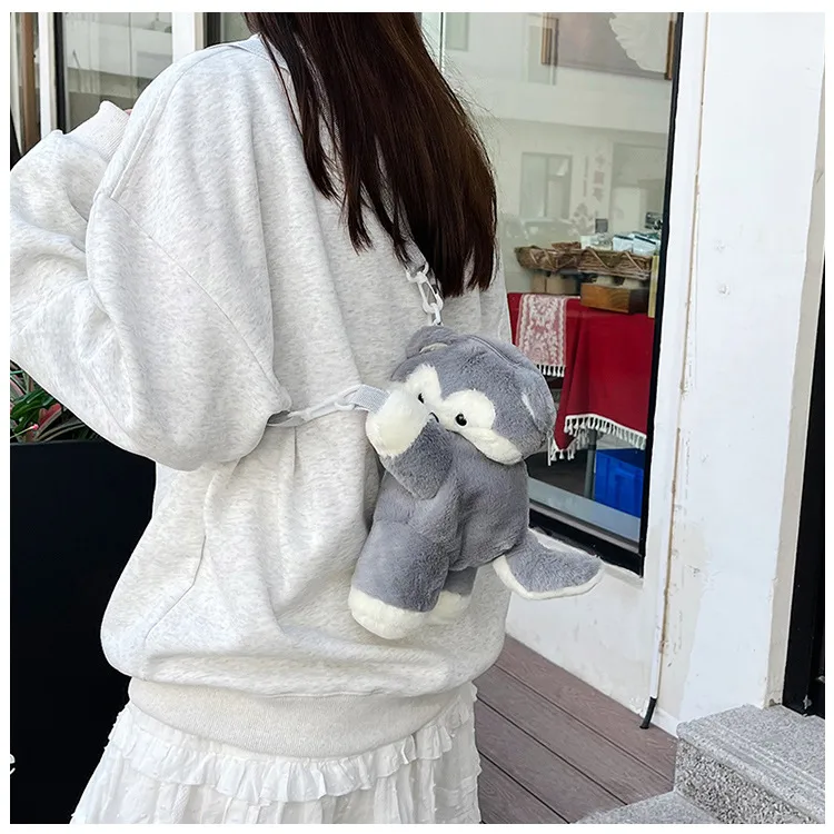 New Cute Stuffed Backpack Cartoon Doll Panda Doll One-Shoulder Messenger Bag Claw Machine Gift display picture 5