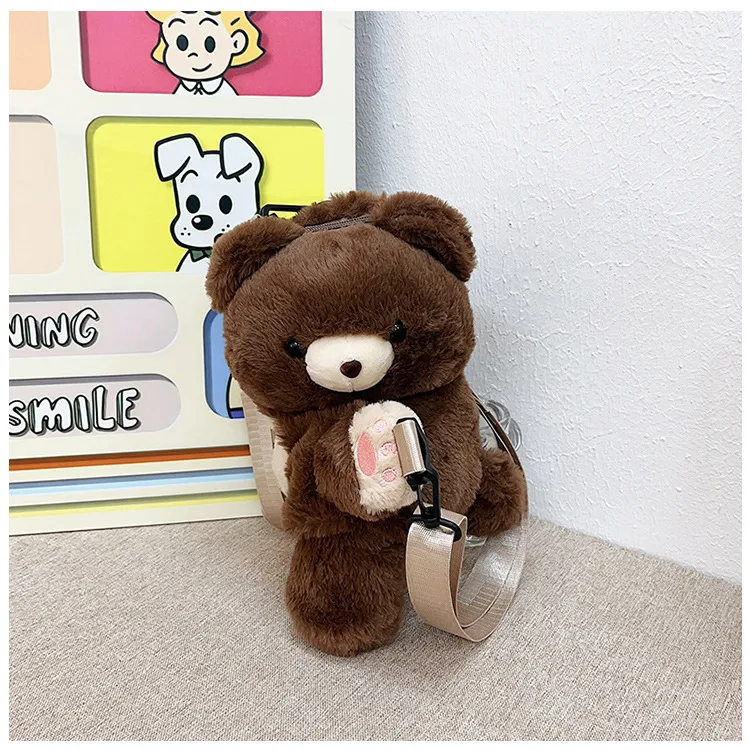 New Cute Stuffed Backpack Cartoon Doll Panda Doll One-Shoulder Messenger Bag Claw Machine Gift display picture 10