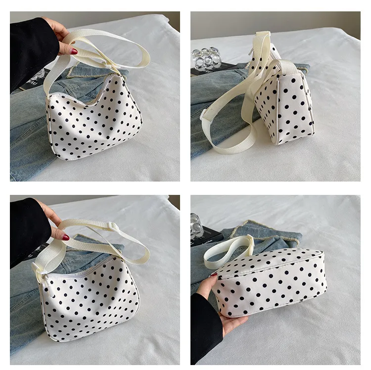 New Summer Fresh Spotted Nylon Shoulder Crossbody Bag Women's Insi Fashion All-match Casual Lightweight Backpack display picture 1