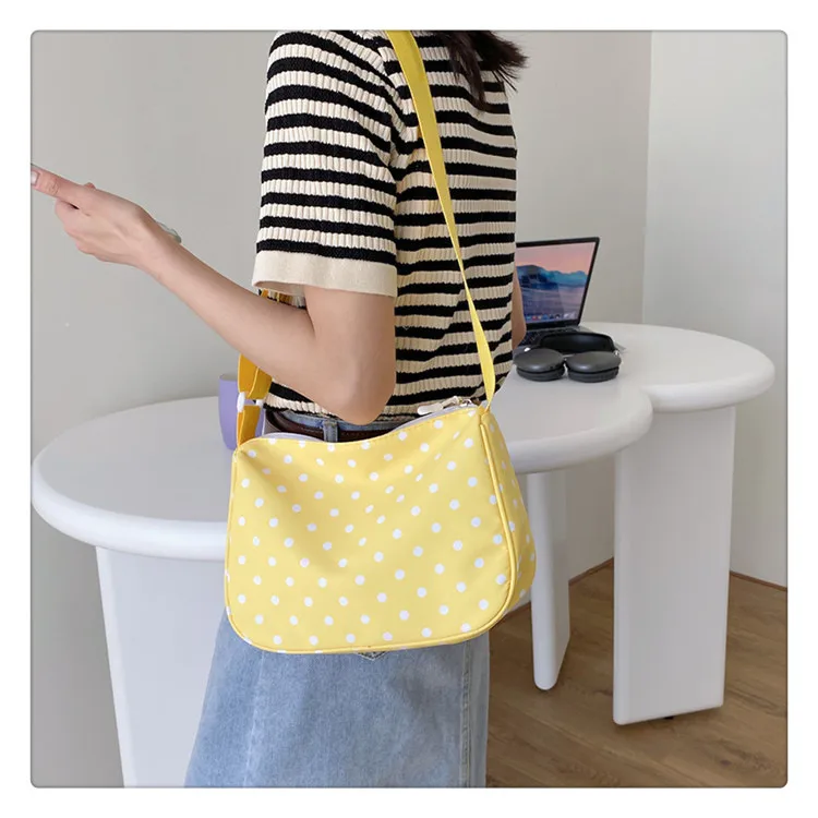 New Summer Fresh Spotted Nylon Shoulder Crossbody Bag Women's Insi Fashion All-match Casual Lightweight Backpack display picture 13