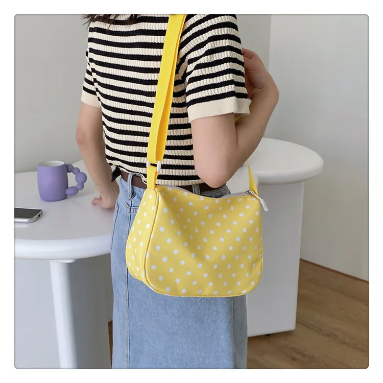 New Summer Fresh Spotted Nylon Shoulder Crossbody Bag Women's Insi Fashion All-match Casual Lightweight Backpack display picture 14