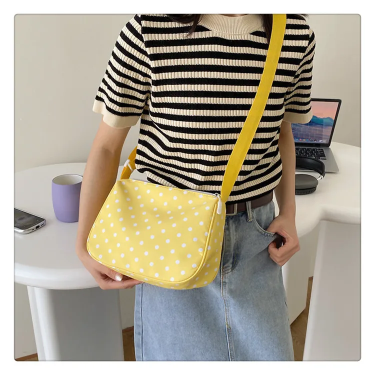 New Summer Fresh Spotted Nylon Shoulder Crossbody Bag Women's Insi Fashion All-match Casual Lightweight Backpack display picture 15