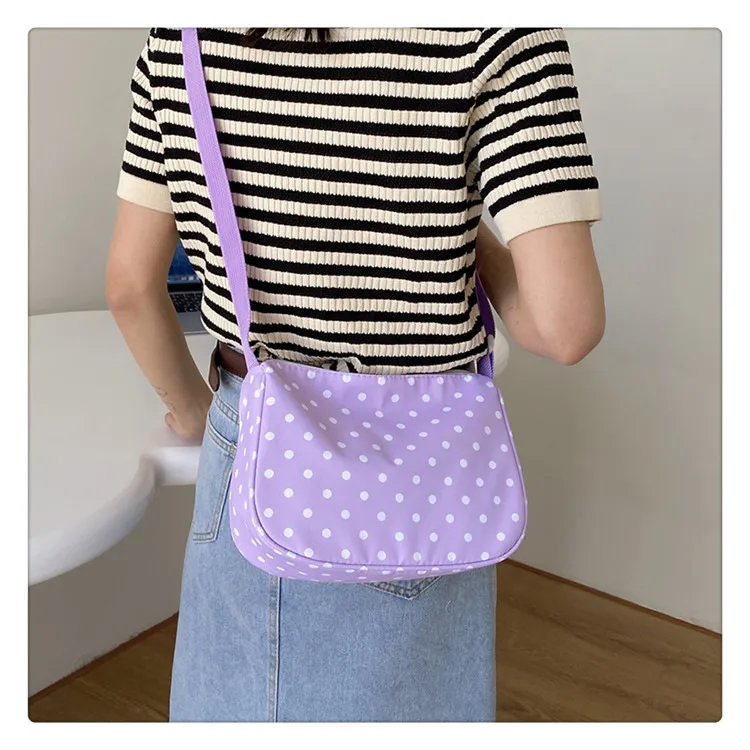 New Summer Fresh Spotted Nylon Shoulder Crossbody Bag Women's Insi Fashion All-match Casual Lightweight Backpack display picture 17