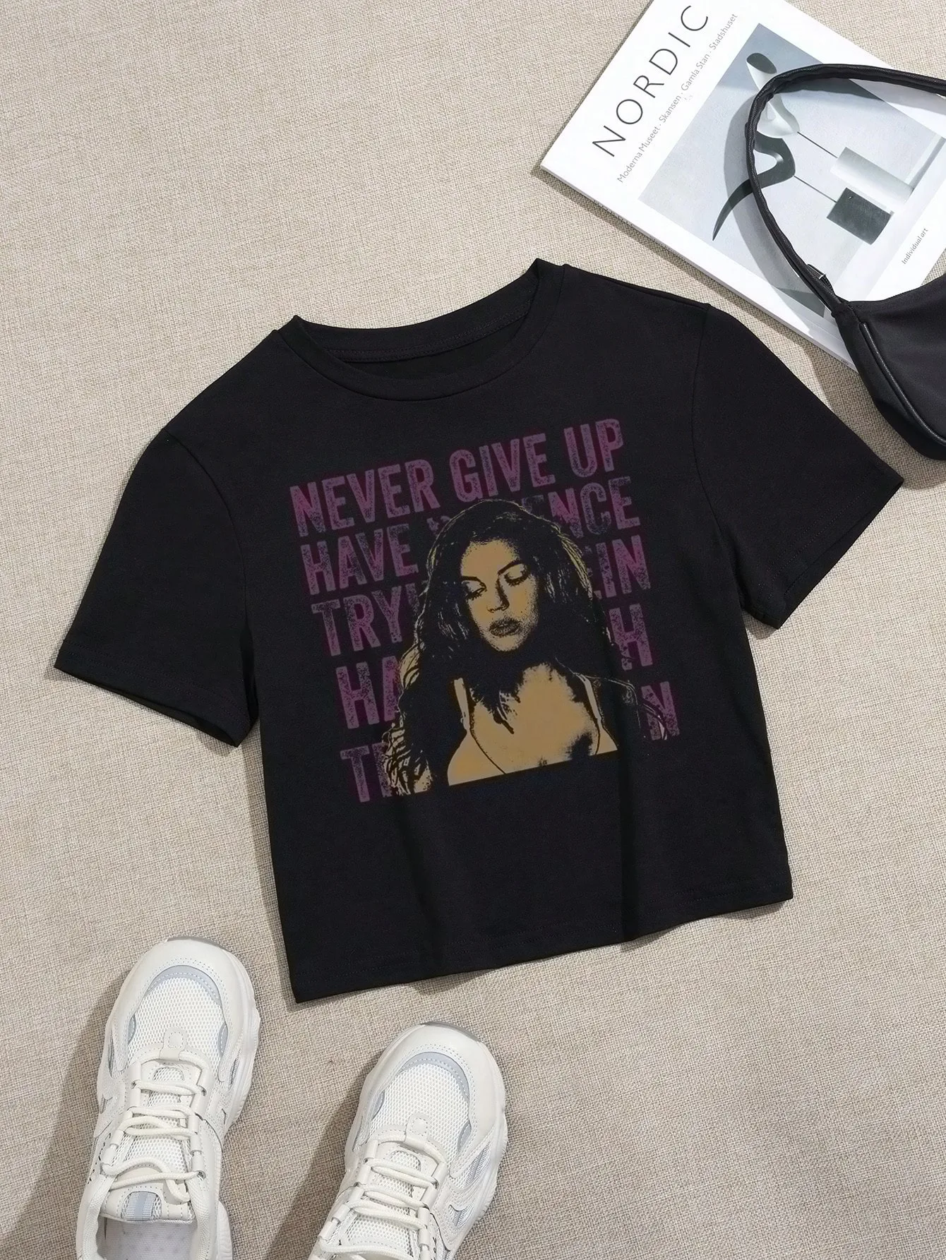 Women's T-shirt Short Sleeve T-Shirts Casual Basic Human Face Letter display picture 1