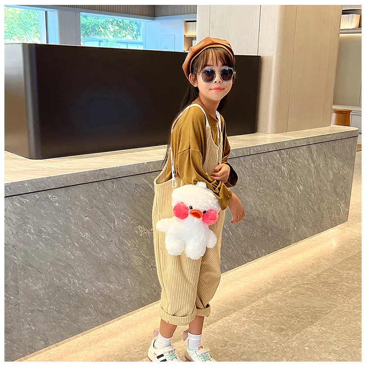 Cyber Celebrity Hyaluronic Acid Yellow Duck Doll Plush Children's Bag Cartoon Cute Doll Shoulder Crossbody Backpack Coin Purse display picture 13
