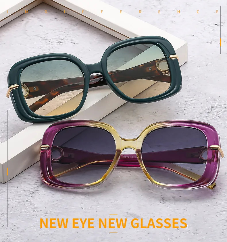 Fashion Square Women's Sunglasses  Personality Temperament Modern Sunglasses Driving Sun Protection Glasses M6164 display picture 1