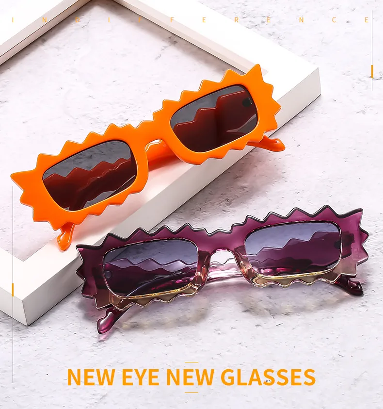 New Sunglasses  Personalized Lace Irregular Fashion Temperament Women's  All-match Sunglasses M6159 display picture 1