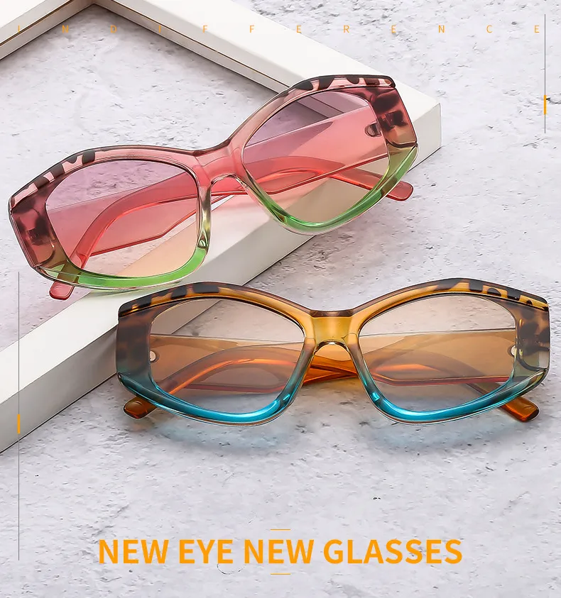 New Irregular  Color Matching Modern Sunglasses Fashion Design Women Sunglasses 5641 display picture 1