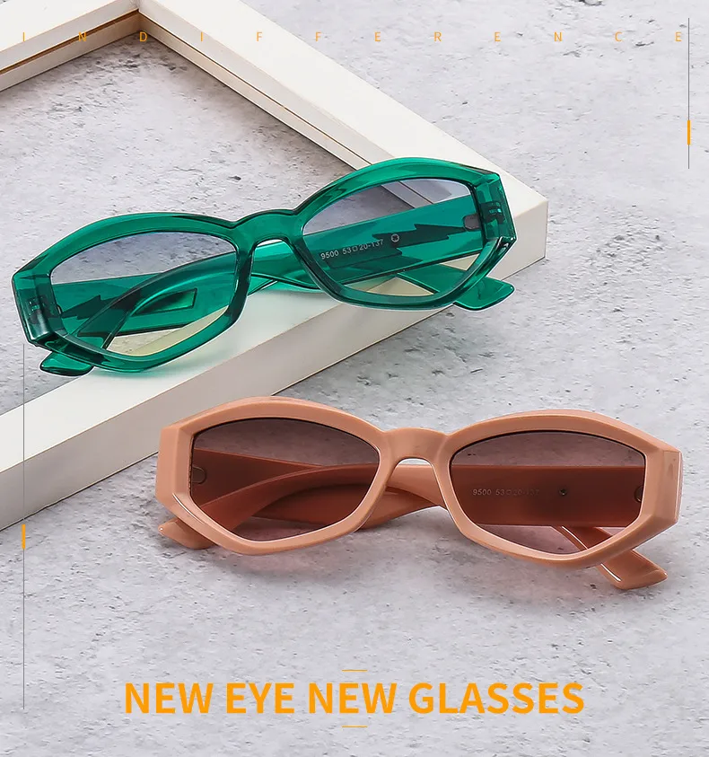Fashion Personality Trendy Small Frame Sunglasses Lightning Decorative Vintage Glasses Irregular Dazzling Color Men's And Women's  Sunglasses display picture 1