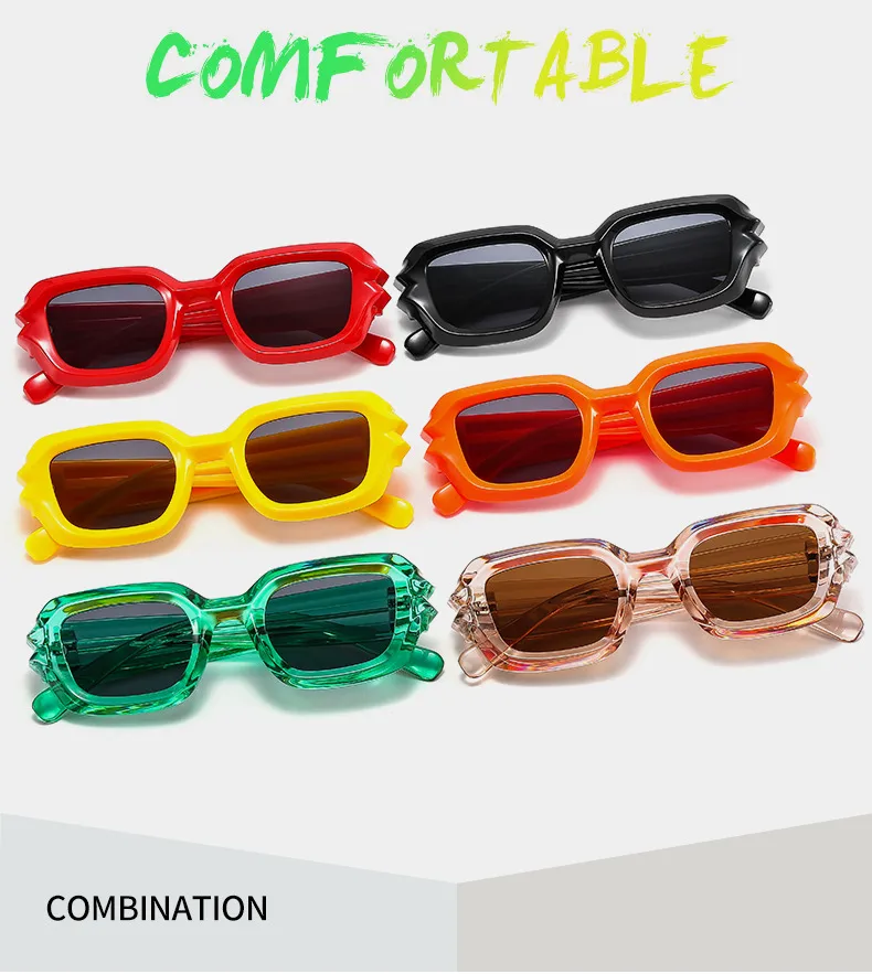 Personalized Box Sunglasses Summer New Cyber Celebrity Fashion Sunglasses Corrugated Hip Hop Sunglasses 2206 display picture 3