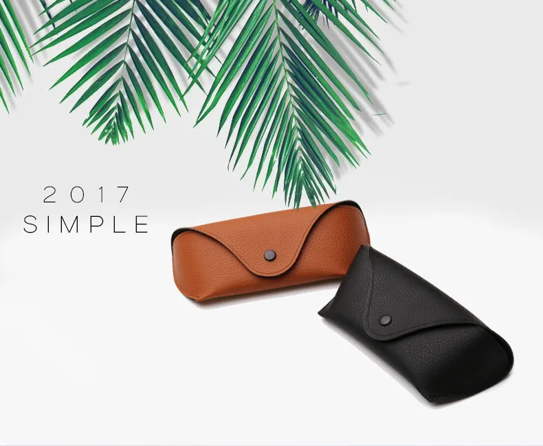 New Foreign Trade Sunglasses Box Compression Oxford Cloth Glasses Box Button Sunglasses Black Brown Packaging Box Wholesale display picture 1