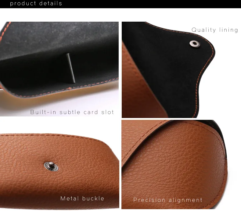 New Foreign Trade Sunglasses Box Compression Oxford Cloth Glasses Box Button Sunglasses Black Brown Packaging Box Wholesale display picture 8