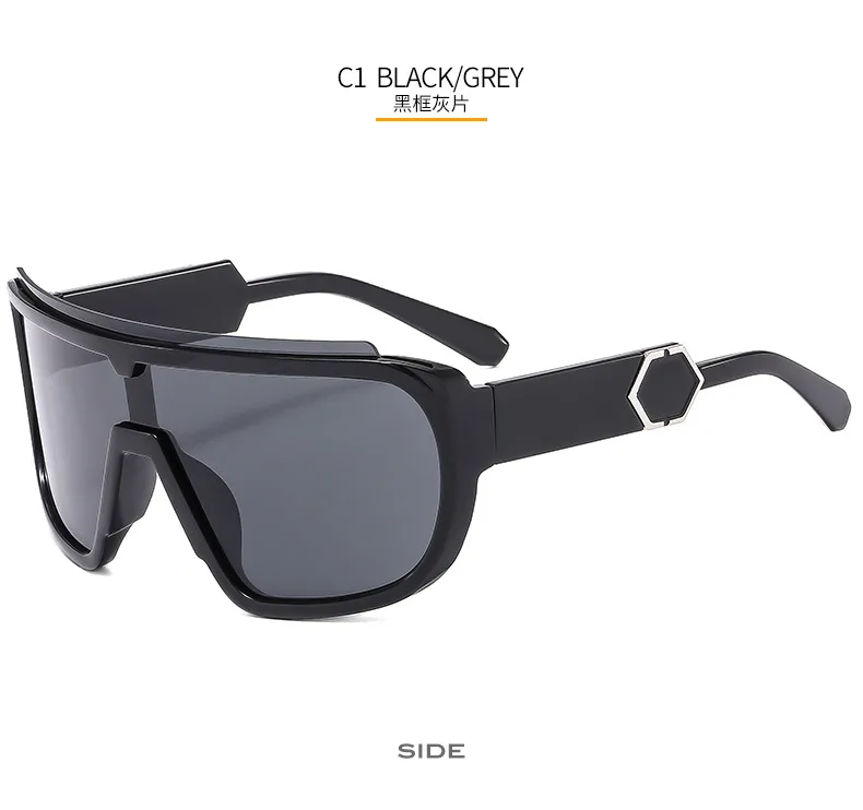 Fashion Fashion A Large Frame Glasses Ball Cool One-piece Sunglasses Riding Men's And Women's Sunglasses 891 display picture 5