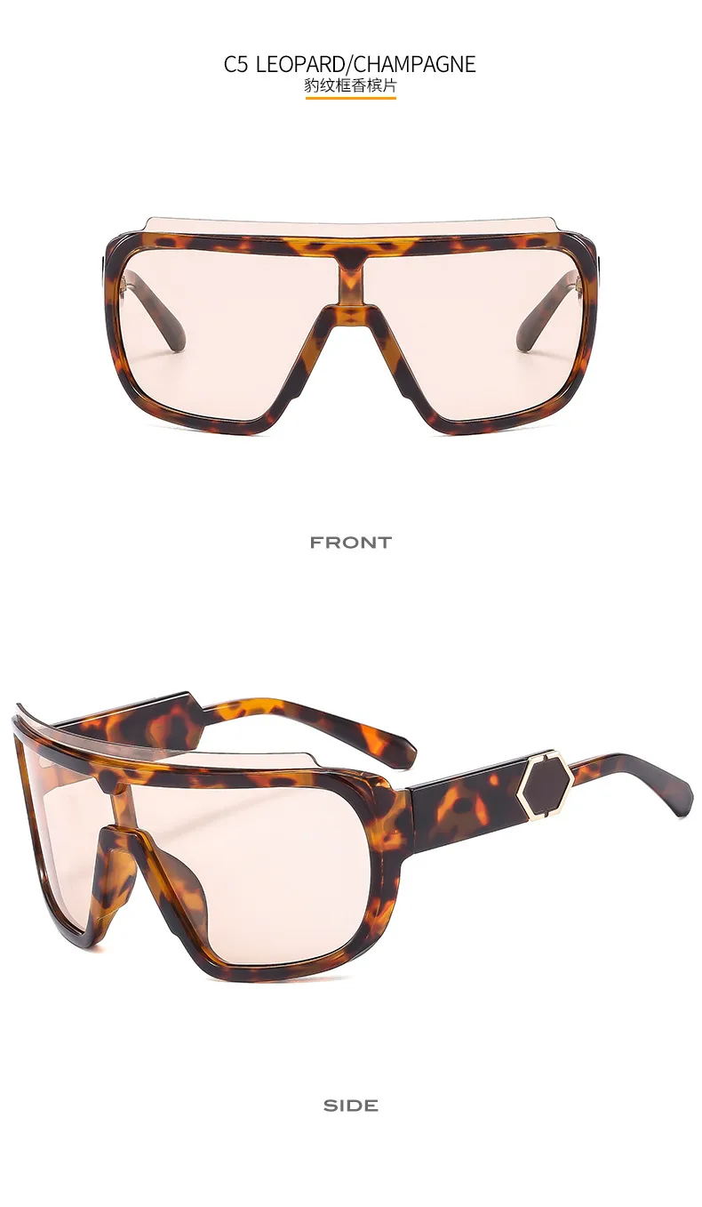 Fashion Fashion A Large Frame Glasses Ball Cool One-piece Sunglasses Riding Men's And Women's Sunglasses 891 display picture 10