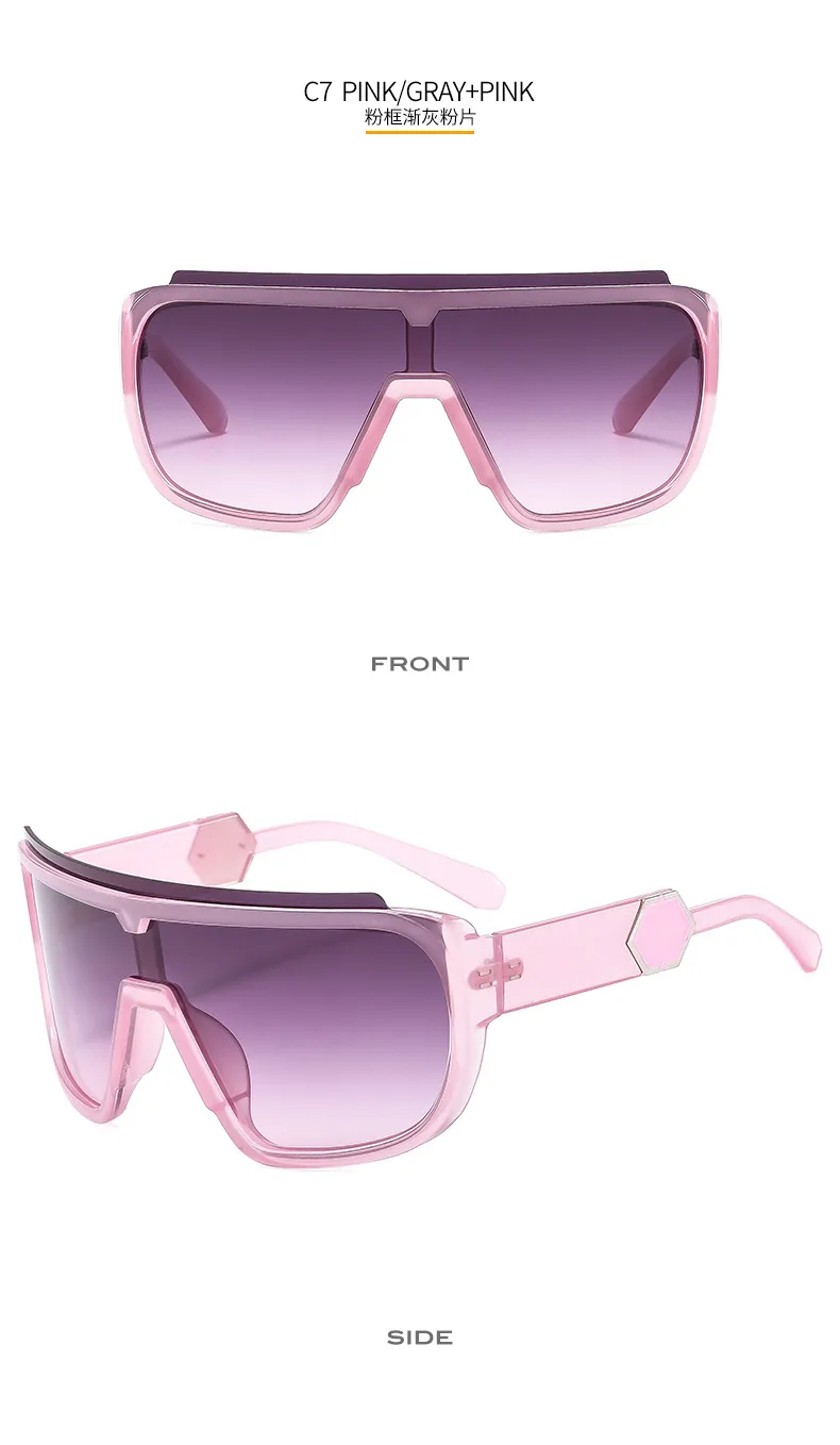 Fashion Fashion A Large Frame Glasses Ball Cool One-piece Sunglasses Riding Men's And Women's Sunglasses 891 display picture 12
