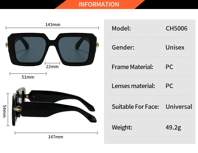 New Sunglasses CH5006 display picture 4