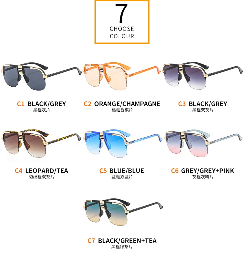 Europe And The United States New  Metal Sunglasses Personalized Men And Women Sunglasses Sunglasses display picture 5