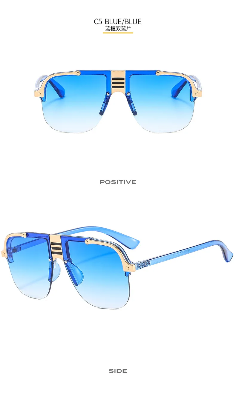 Europe And The United States New  Metal Sunglasses Personalized Men And Women Sunglasses Sunglasses display picture 11