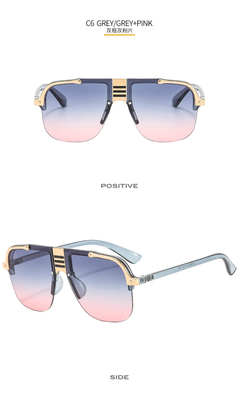 Europe And The United States New  Metal Sunglasses Personalized Men And Women Sunglasses Sunglasses display picture 12
