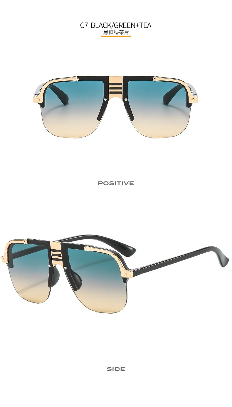 Europe And The United States New  Metal Sunglasses Personalized Men And Women Sunglasses Sunglasses display picture 13