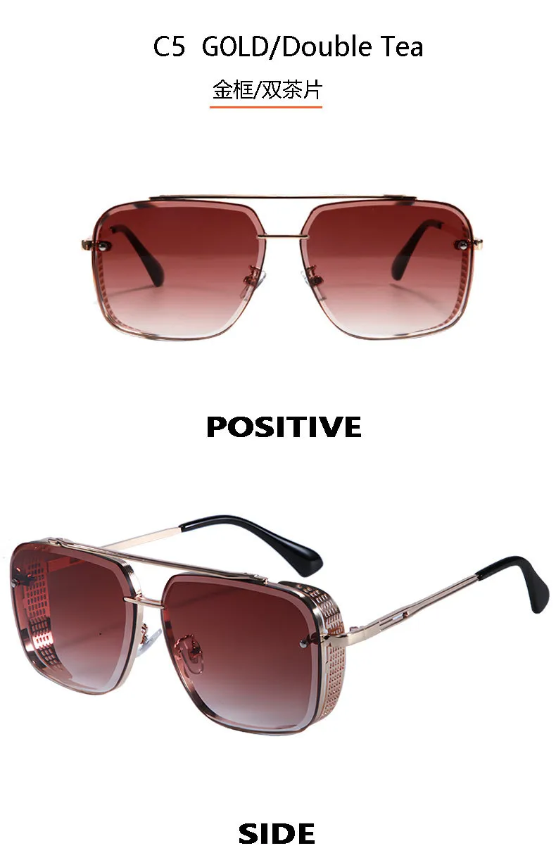Classic Cool Men's And Women's Frameless Metal Sunglasses Wear Modified Sunglasses 8020 display picture 12