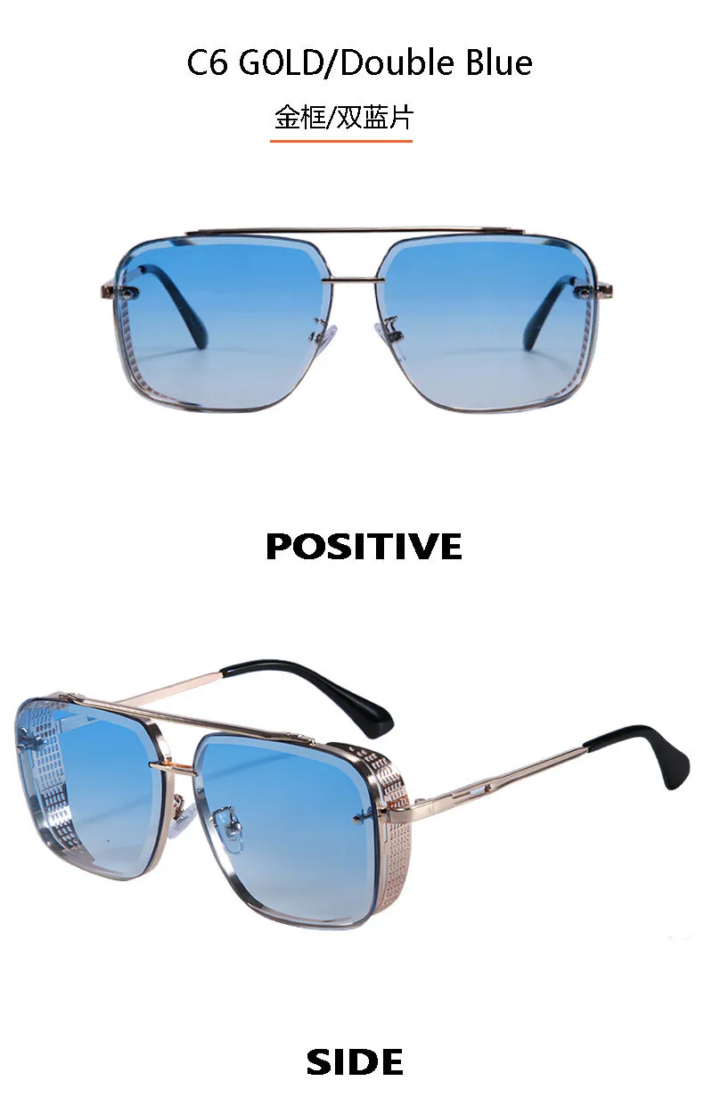 Classic Cool Men's And Women's Frameless Metal Sunglasses Wear Modified Sunglasses 8020 display picture 13