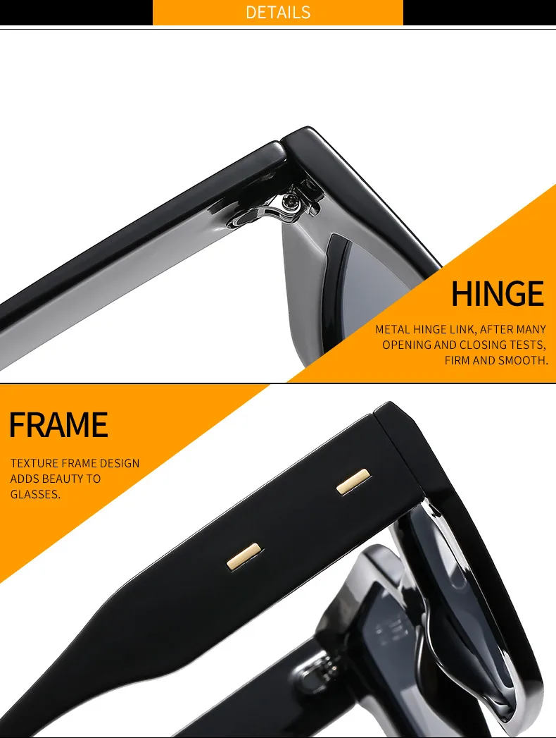 Retro Large Frame Color Matching Sunglasses M6146 Men And Women Face Repair Online Celebrity Sunglasses  Fashion Sunglasses display picture 17