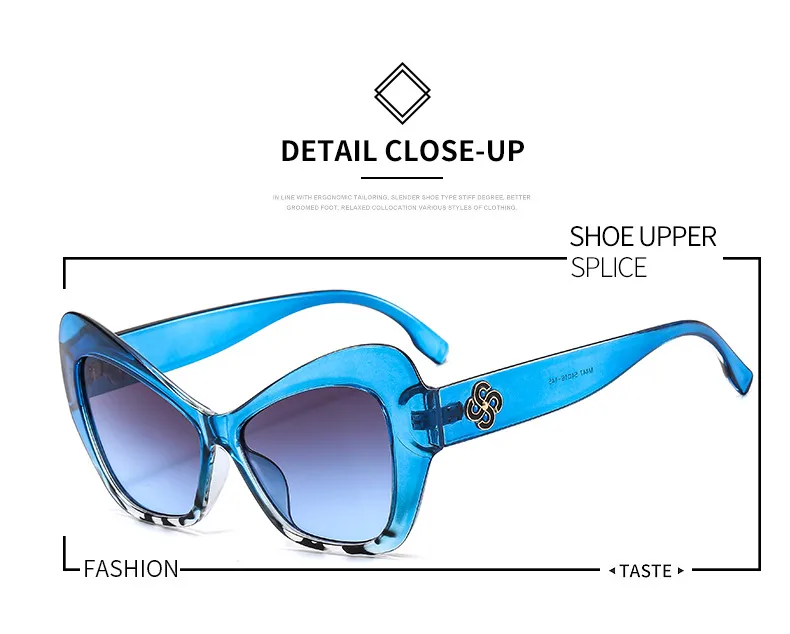 New Cat Eye Women's Sunglasses  Fashion Face Repair Retro Gorgeous Sunglasses  Plain Glasses M447 display picture 2