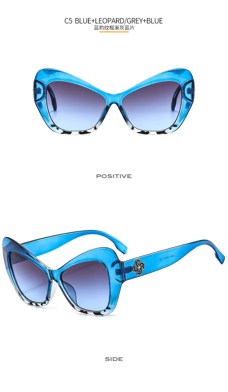 New Cat Eye Women's Sunglasses  Fashion Face Repair Retro Gorgeous Sunglasses  Plain Glasses M447 display picture 12