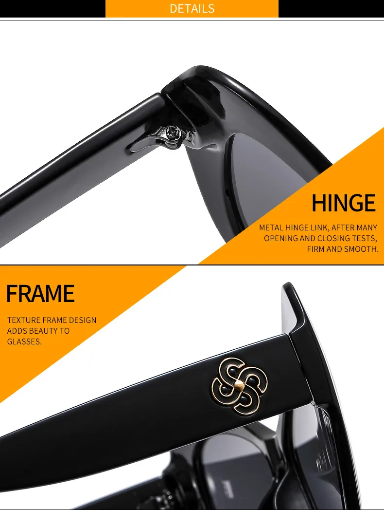 New Cat Eye Women's Sunglasses  Fashion Face Repair Retro Gorgeous Sunglasses  Plain Glasses M447 display picture 18