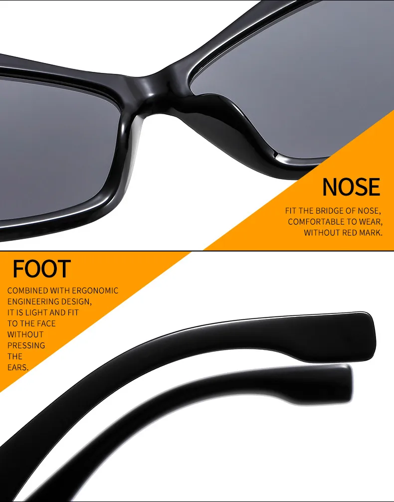 New Cat Eye Women's Sunglasses  Fashion Face Repair Retro Gorgeous Sunglasses  Plain Glasses M447 display picture 19
