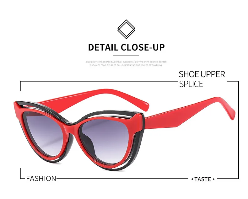 Cat's Eye New Ladies Color Sunglasses 2  Favorite Hot-selling All-match Temperament Sunglasses display picture 2