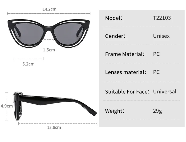 Cat's Eye New Ladies Color Sunglasses 2  Favorite Hot-selling All-match Temperament Sunglasses display picture 4