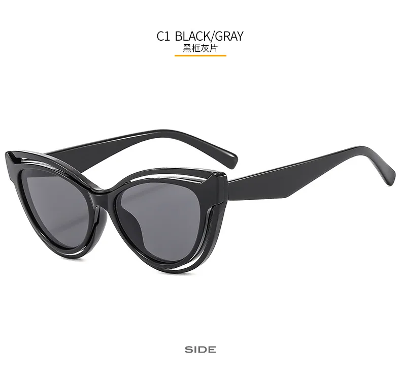 Cat's Eye New Ladies Color Sunglasses 2  Favorite Hot-selling All-match Temperament Sunglasses display picture 6