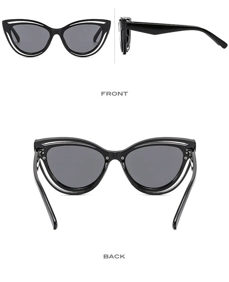 Cat's Eye New Ladies Color Sunglasses 2  Favorite Hot-selling All-match Temperament Sunglasses display picture 7