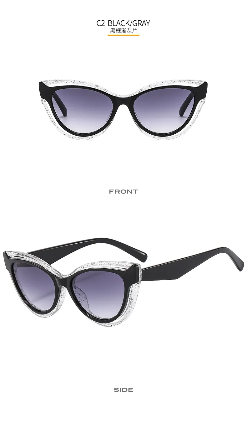 Cat's Eye New Ladies Color Sunglasses 2  Favorite Hot-selling All-match Temperament Sunglasses display picture 8