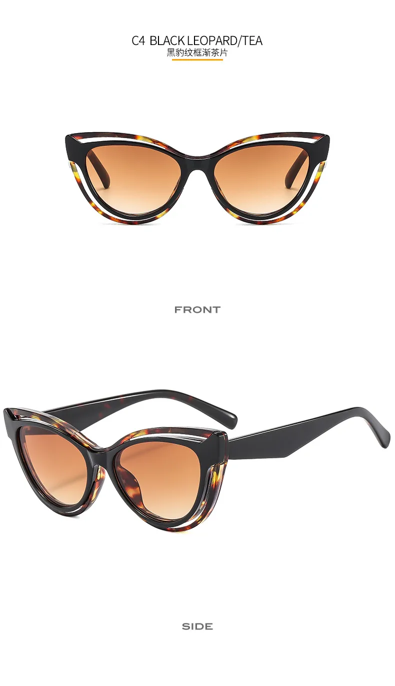 Cat's Eye New Ladies Color Sunglasses 2  Favorite Hot-selling All-match Temperament Sunglasses display picture 10