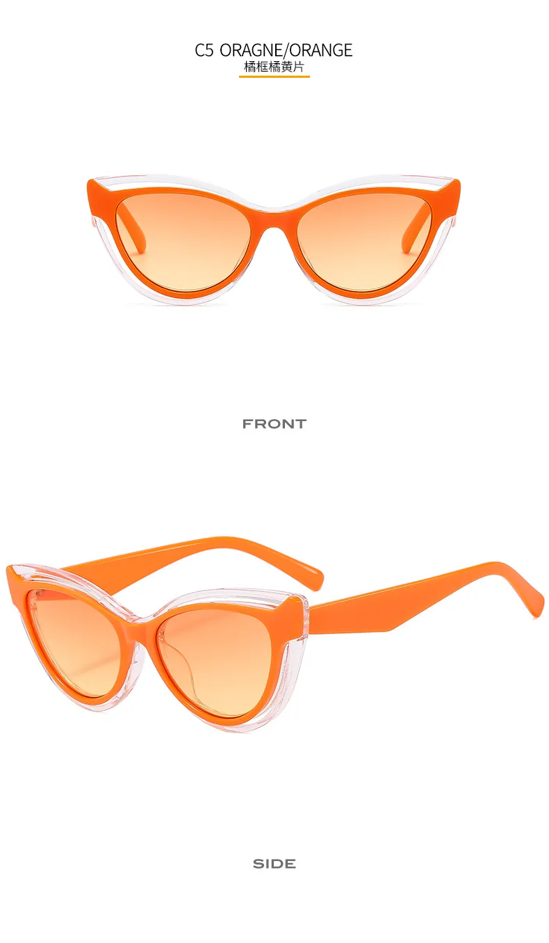 Cat's Eye New Ladies Color Sunglasses 2  Favorite Hot-selling All-match Temperament Sunglasses display picture 11