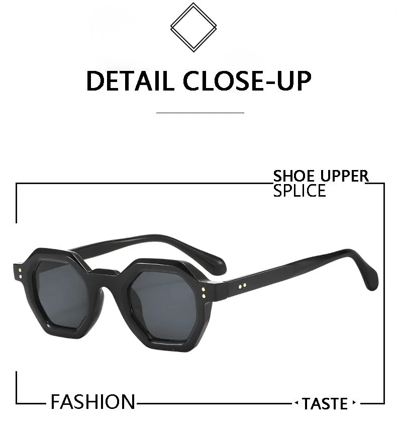 New  Polygon Sunglasses Trembles With Outdoor Riding Concave Sunglasses T22133 display picture 2