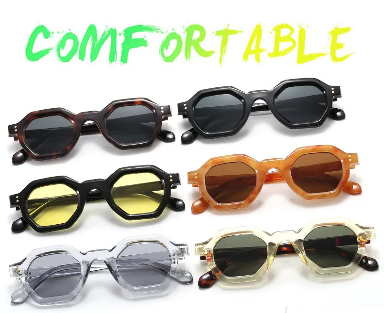 New  Polygon Sunglasses Trembles With Outdoor Riding Concave Sunglasses T22133 display picture 3