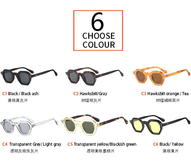 New  Polygon Sunglasses Trembles With Outdoor Riding Concave Sunglasses T22133 display picture 6